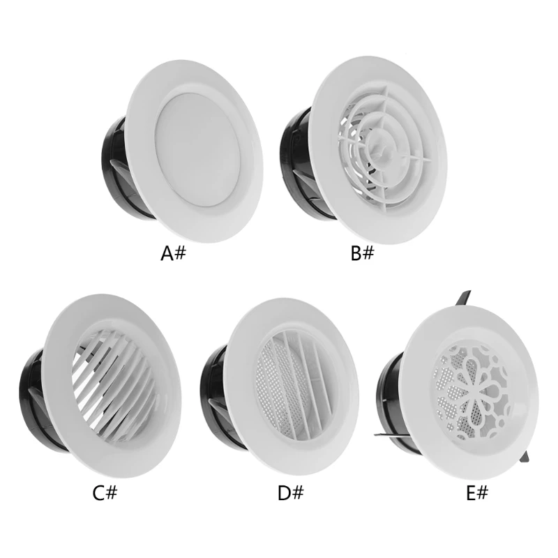 

Adjustable ABS Air Vent Extract Grille Round Diffuser Ducting Air Ventilation Cover Air Volume Bath Outlet