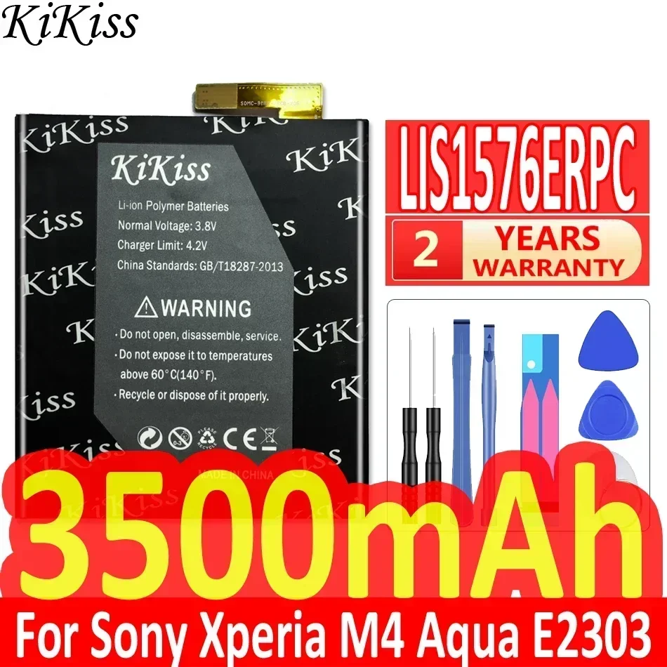 Аккумулятор KiKiss для Sony 3500 мА LIS1576ERPC телефона SONY Xperia M4 Aqua E2353 E2303 E2333 E2306 E2312 E2363 AGPB014-A001