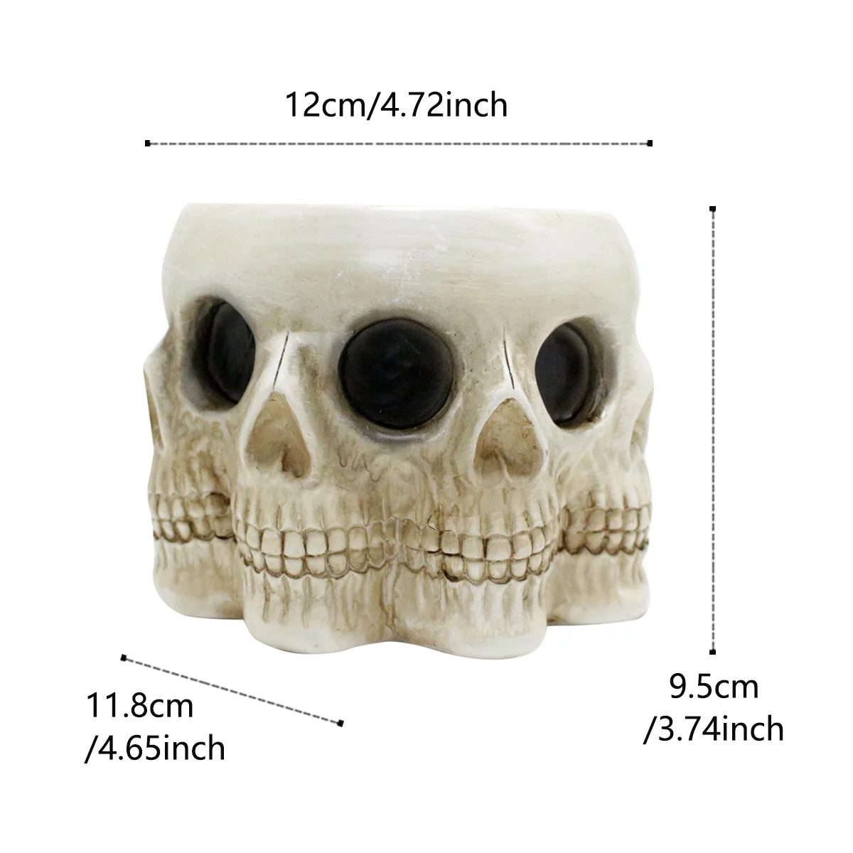 Ужасный многосторонний цветочный горшок в виде черепа женский домашний сад