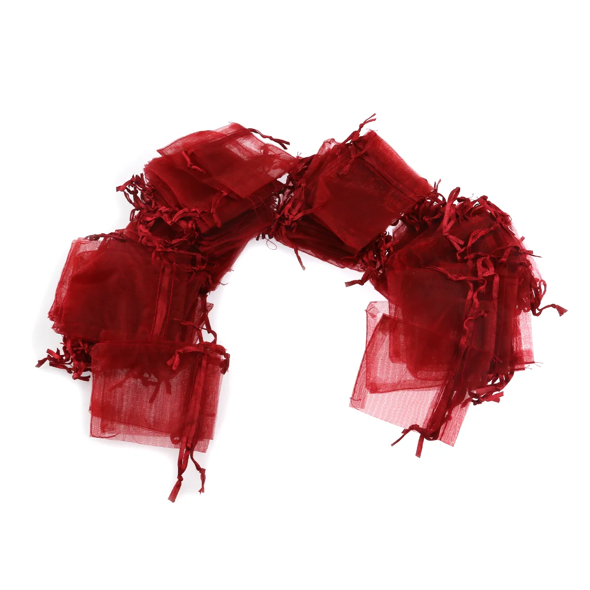 

100Pcs Drawstring Gift Bags Delicate Practical Red Organizer Pouches Wrap for Jewellery