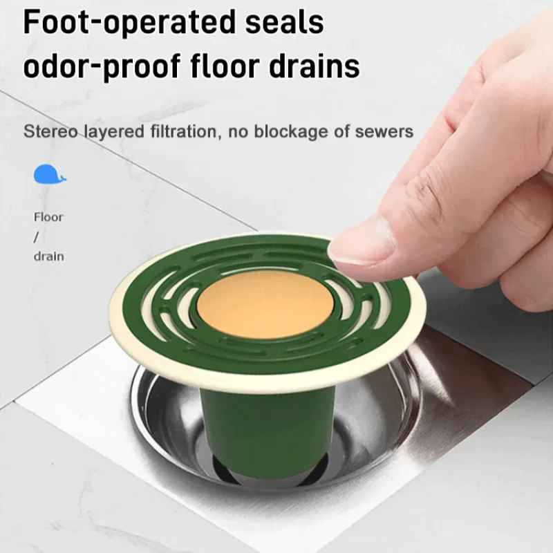 

AntiOdor Sealing Plug Design Floor Drain for Bathroom and Shower