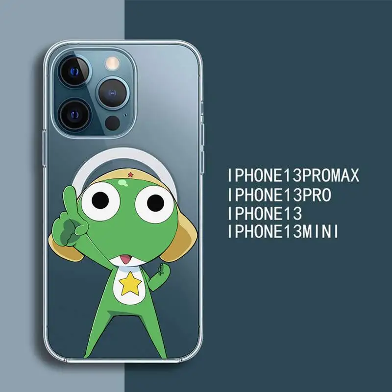 

Keroro Gunso anime Phone Case Transparent Magsafe Magnetic Magnet For iPhone 13 12 11 Pro Max Mini Wireless Charging Cover