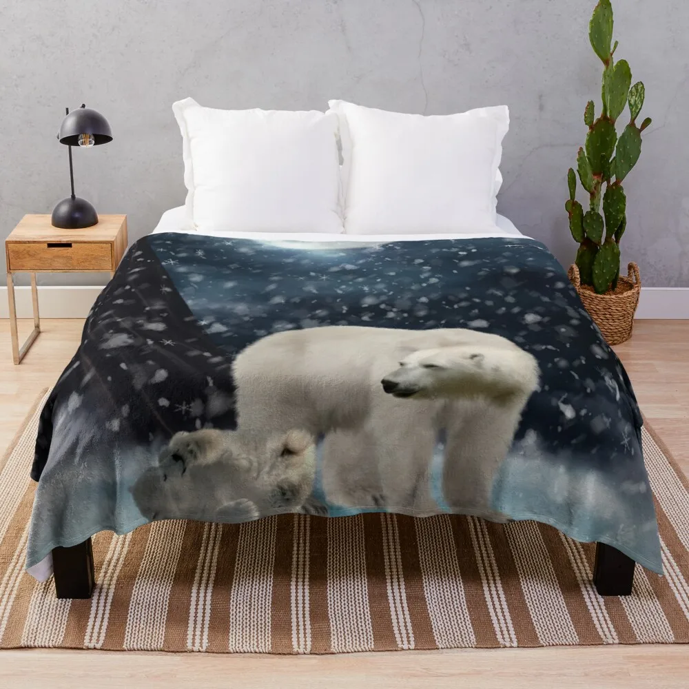 

Полярный медведь плед одеяло свободное одеяло роскошный бренд одеяло