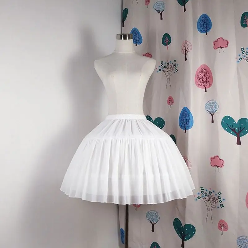 

Cosplay Fish-bone Short Skirt Lolita Carmen Slip Liner Cute Girls Skirts Adjustable Petticoat PO12