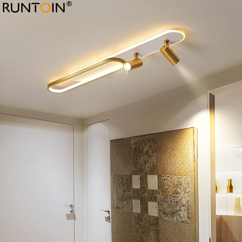 

RUNTOIN Modern LED Ceiling Lights for Bedroom Bedside Aisle Corridor Cloakroom Entrance Home With Spot lights Ceiling Lamp