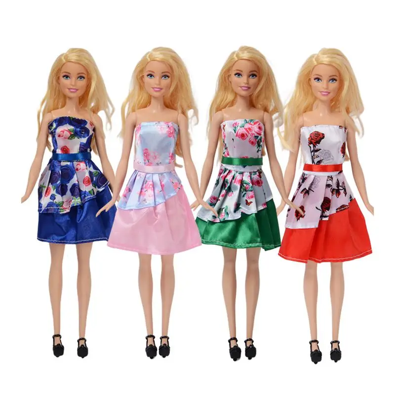 

Doll Clothes Handmade Kids Toys Children Game Mini Christmas Dress Hat Things For Barbie Dolls DIY Dressing Birthday Present