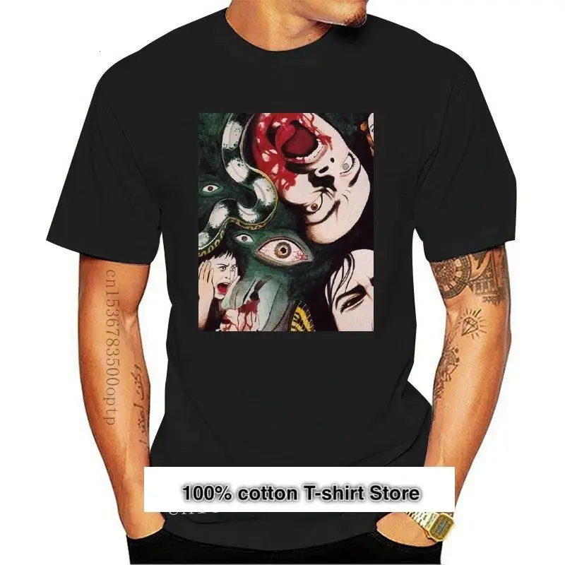 

Camiseta de Anime japonés, camisa de Manga de Horror, Junji Ito