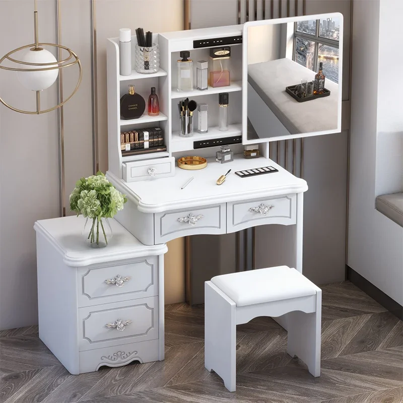 Удобная антикварная мебель для спальни женский туалетный столик современная