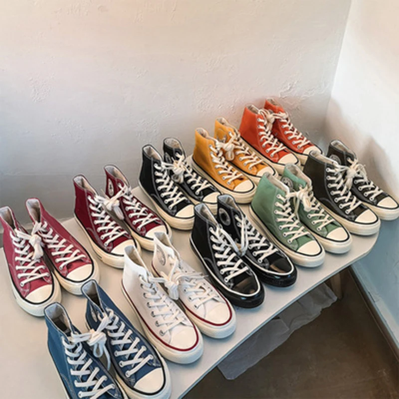 

Кеды женские холщовые, высокие кроссовки на платформе, на шнуровке, Повседневная дышащая Уличная обувь для отдыха, Ретро стиль