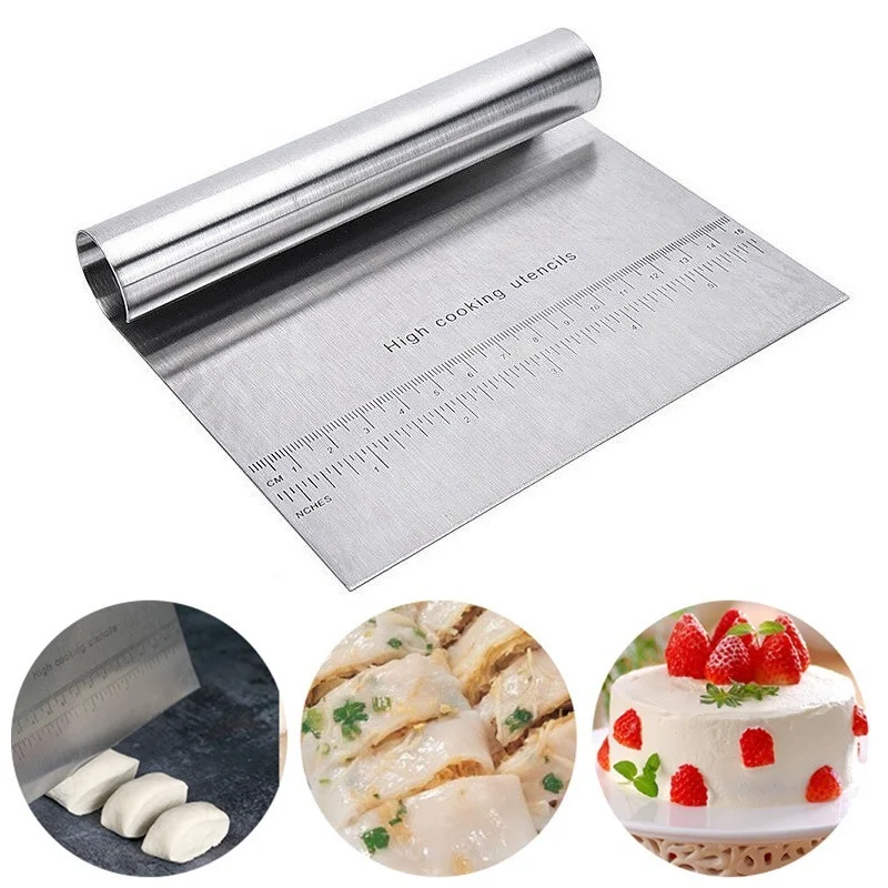 

Professional Baking Pizza Dough Scraper Cutter Baking Pastry Spatulas Fondant Cake Decoration Tools Kitchen Accessor Crafts