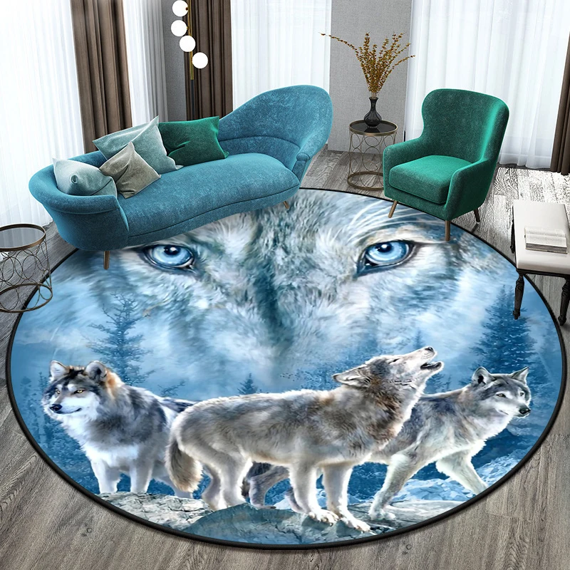 Круговой ковер серии Dream Wolf подушка для кресла электроспорта Детский напольный