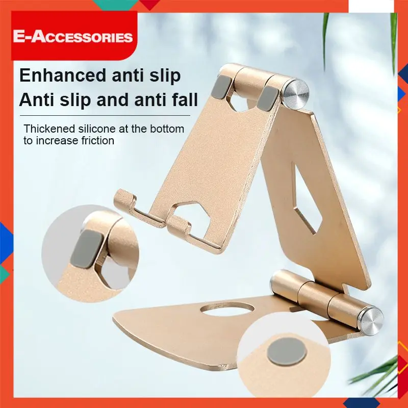 

Heat Dissipation Mobile Phone Rack Adjustable Small Size Desktop Holder Portable Phone Bracket Holder Foldable Lazy Phone Stand