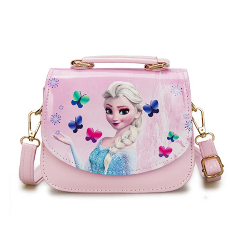 

Disney princess cartoon children Shoulder bag girl gift handbag Frozen Elsa kid package messenger bag key cosmetic Storage