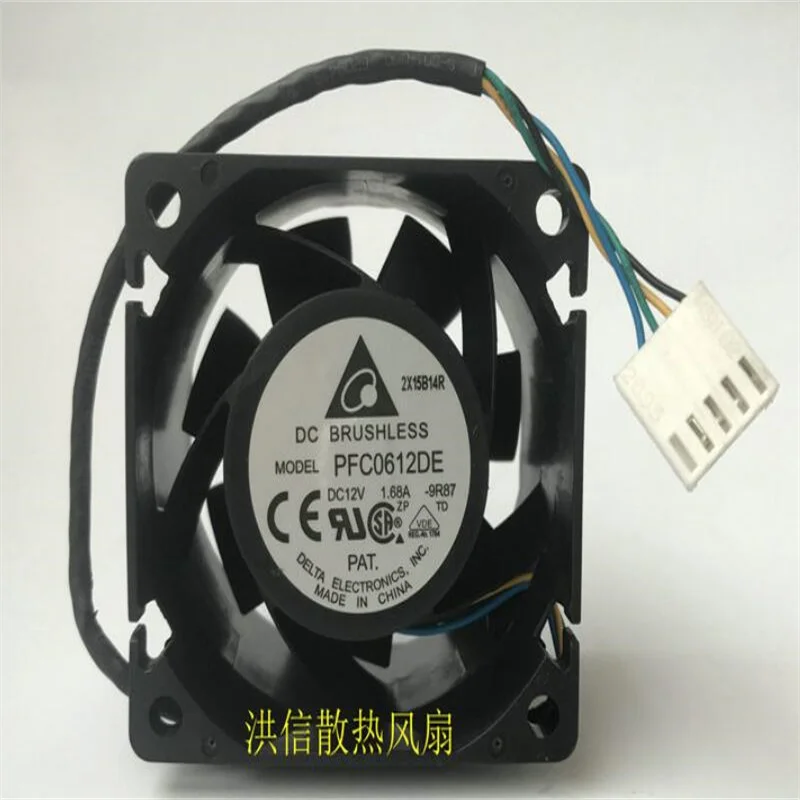 Оригинальный 4-линейный ШИМ-вентилятор для отвода тепла Delta 6038 PFC0612DE DC12 в 1,68 а с контролем температуры
