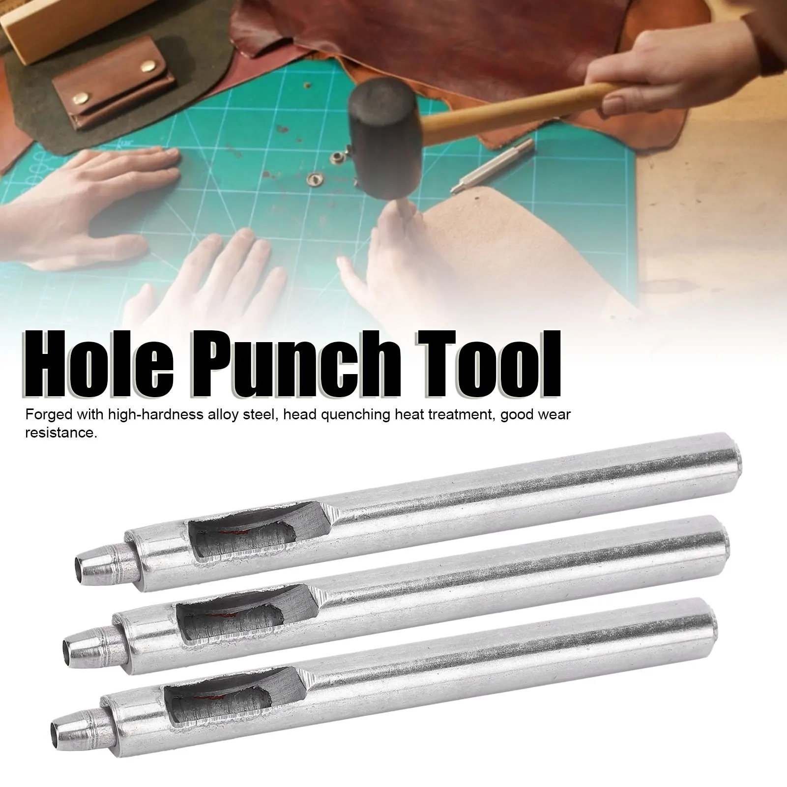 3 шт. Круглый инструмент для пробивки отверстий из легированной стали DIY кожа