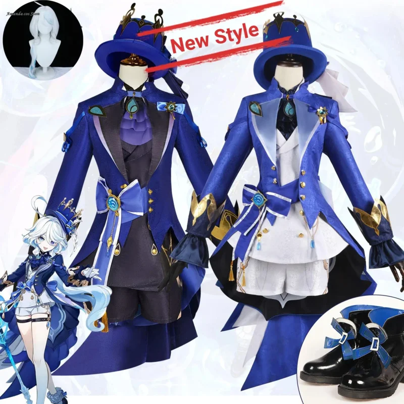 Фонтейн фурина фокалоры Косплей Костюм Genshin Furina костюм ударопрочный Платье