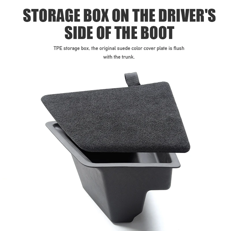 

Боковой ящик для хранения в багажнике автомобиля под сиденьем, левый и правый боковые карманы для хранения, модификация интерьера для Tesla Model 3 2020-22