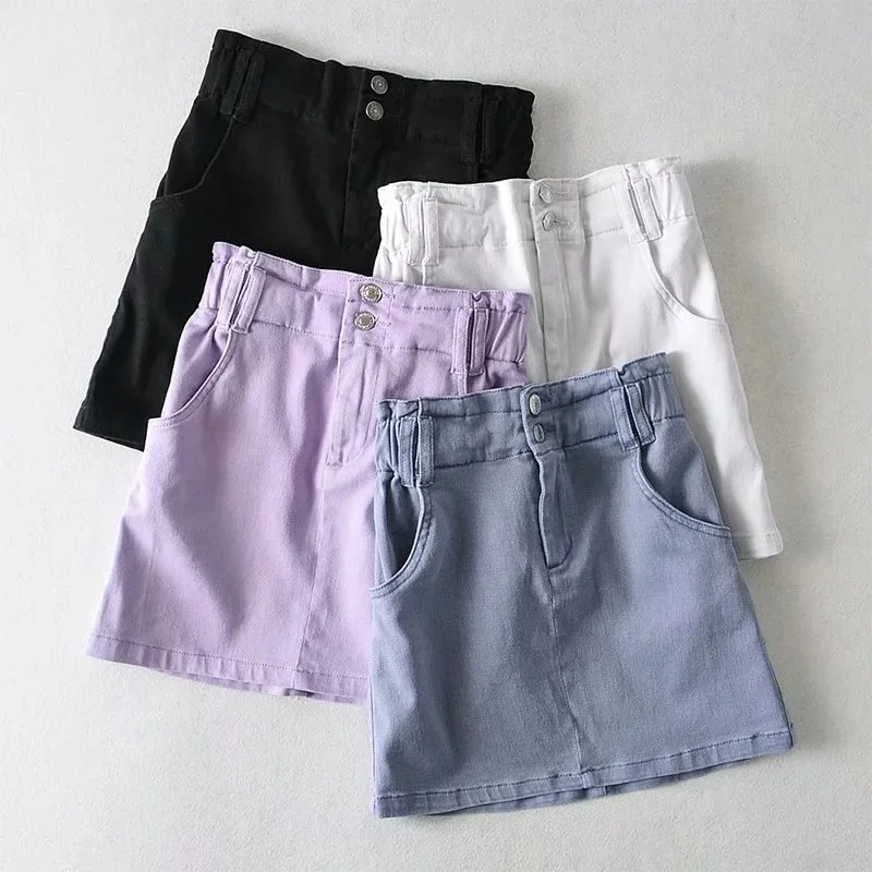 

BT011-20 Autumn Korean Version Of High Waist Slim Four-color Elastic Waist Waist Hip Skirt Skirt