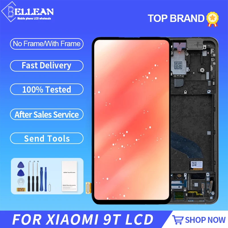 

6.39 Inch Amoled MI 9T Display For Xiaomi MI 9T Pro Lcd Touch Panel Screen Digitizer For Redmi K20 K20 Pro Assembly With Frame