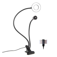 photography selfie strong clip vlog sports camera rotatable led webcam light stand usb power easy control wire controller