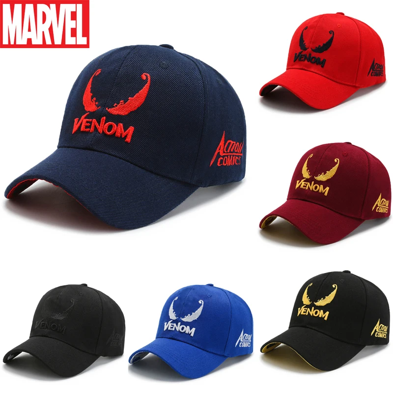 

Disney Marvel Anime Figures Venom Embroidered Polyester Baseball Cap Peaked Cap Adjustable Unisex Visor Hat Birthday Gifts