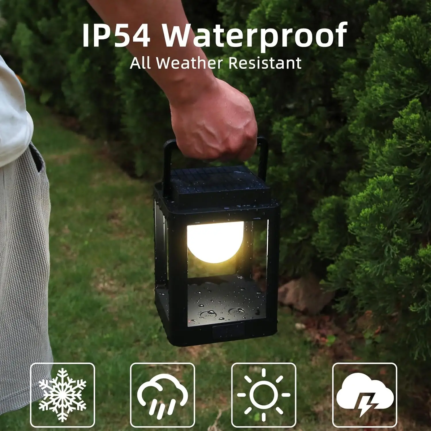 Уличный Фонарь RGB С Солнечной Панелью Портативная Зарядка Через USB