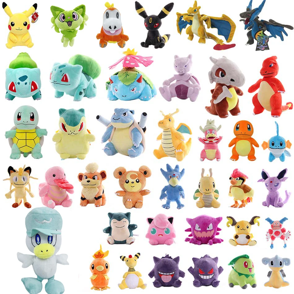 Фото Покемон, плюшевые игрушки, 68 стилей, Gengar, джигги-фонарик, храп, Eevee Lapras, искусственная кукла, коллекция искусственных аниме №1