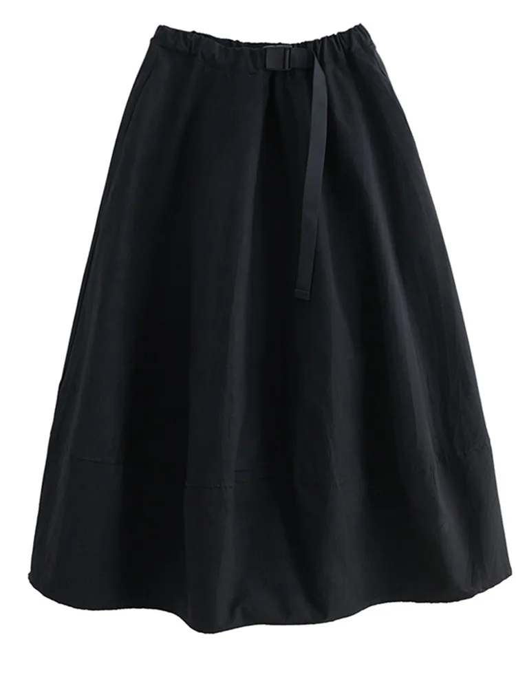 Корейская мода черная хлопковая винтажная Высокая талия Летняя Повседневная