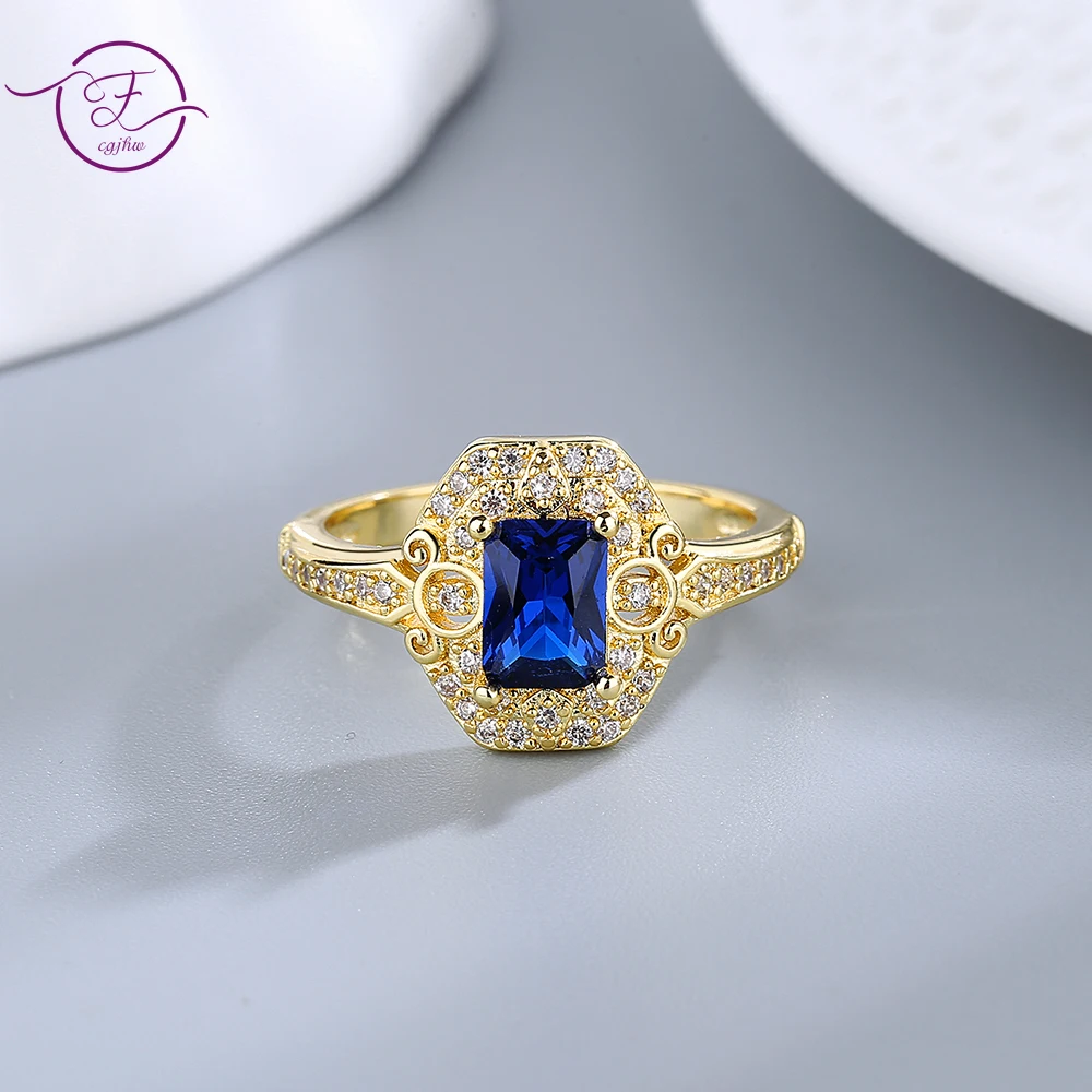 

Благородный новый стиль 5*7 мм фотоэлемент для женщин 925 Стерлинговое серебро обручальное кольцо подарок 18K Позолоченные ювелирные изделия