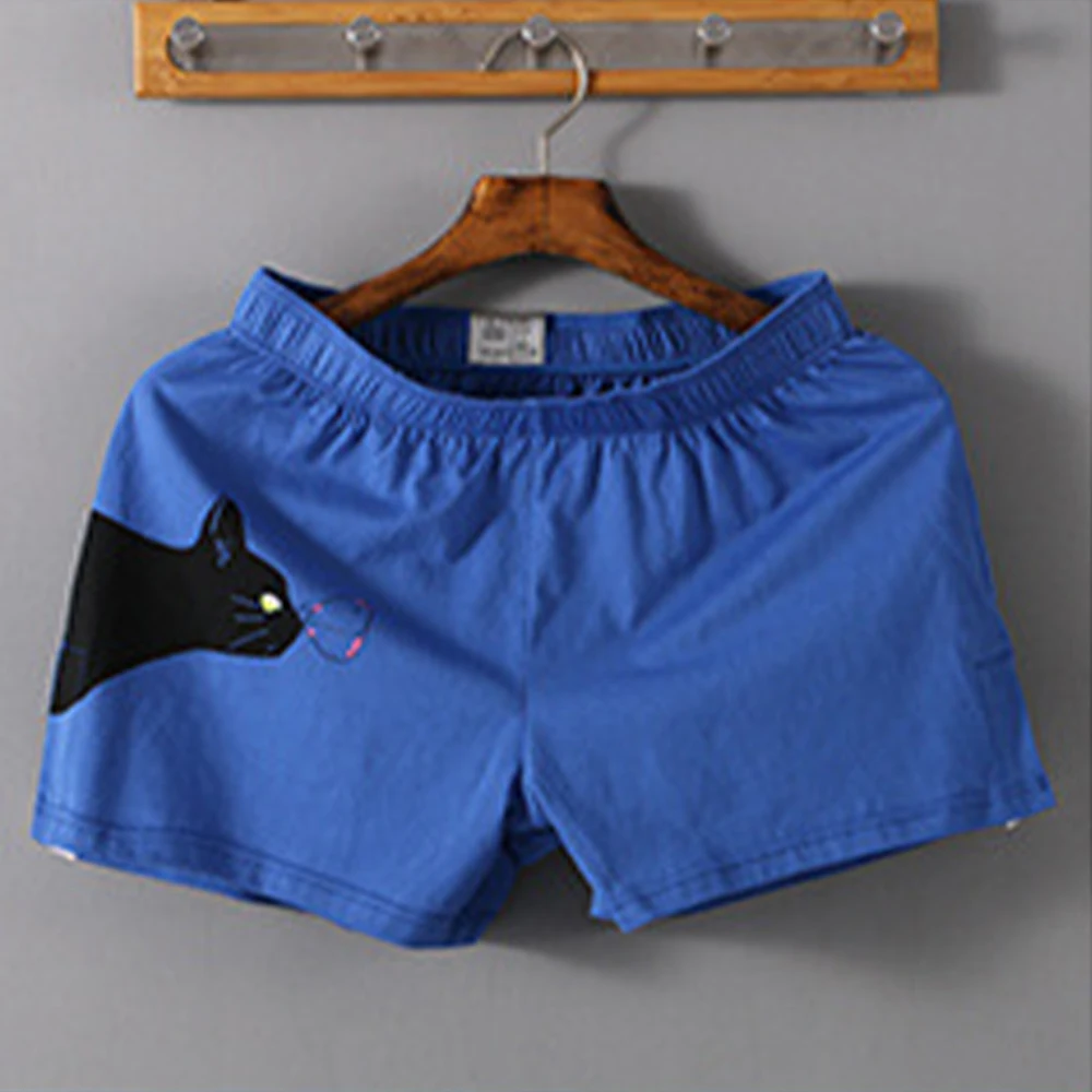 

Summer Boxershorts Men's Cotton Flat Boxers Soft Briefs Underpants Knickers Shorts Underwear Sleep Bottoms Panties Plus Size