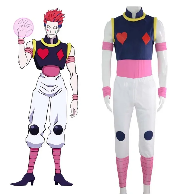 

Anime HUNTER X HUNTER Hisoka Cosplay Costume Uniform Full Set Suit Unisex Phantom Troupe Cos Halloween HIsoka Cosplay Outfits