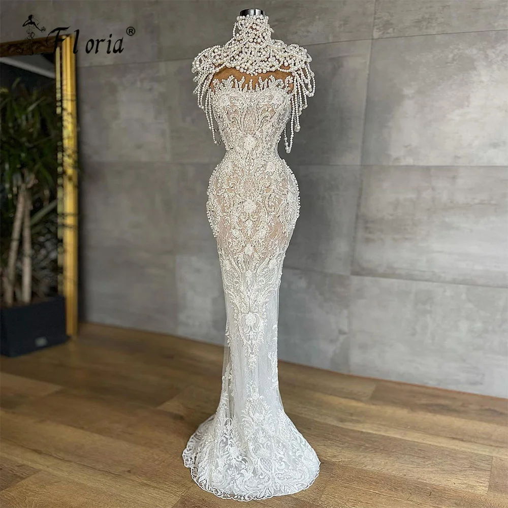 

Gorgeous Pearls Prom Dresses 2022 Cap Sleeves Beading Lace Celebrity Dress Illusion Evening Party Formal Gowns Robe De Soiree