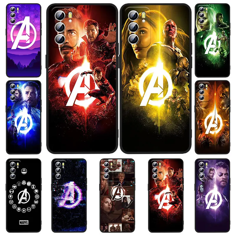 

Marvel Avengers Hero Cool Phone Case For OPPO Realme 5 6i 6s 7 7i(Global) 8 8i Pro 5G Realme Narzo 50A Narzo 50i Black Soft Capa