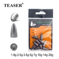 teaser 1 8g 20g bullet jig head quality bullet drop water sinkers swivels fishing weight fishing pendant accessories texas rig