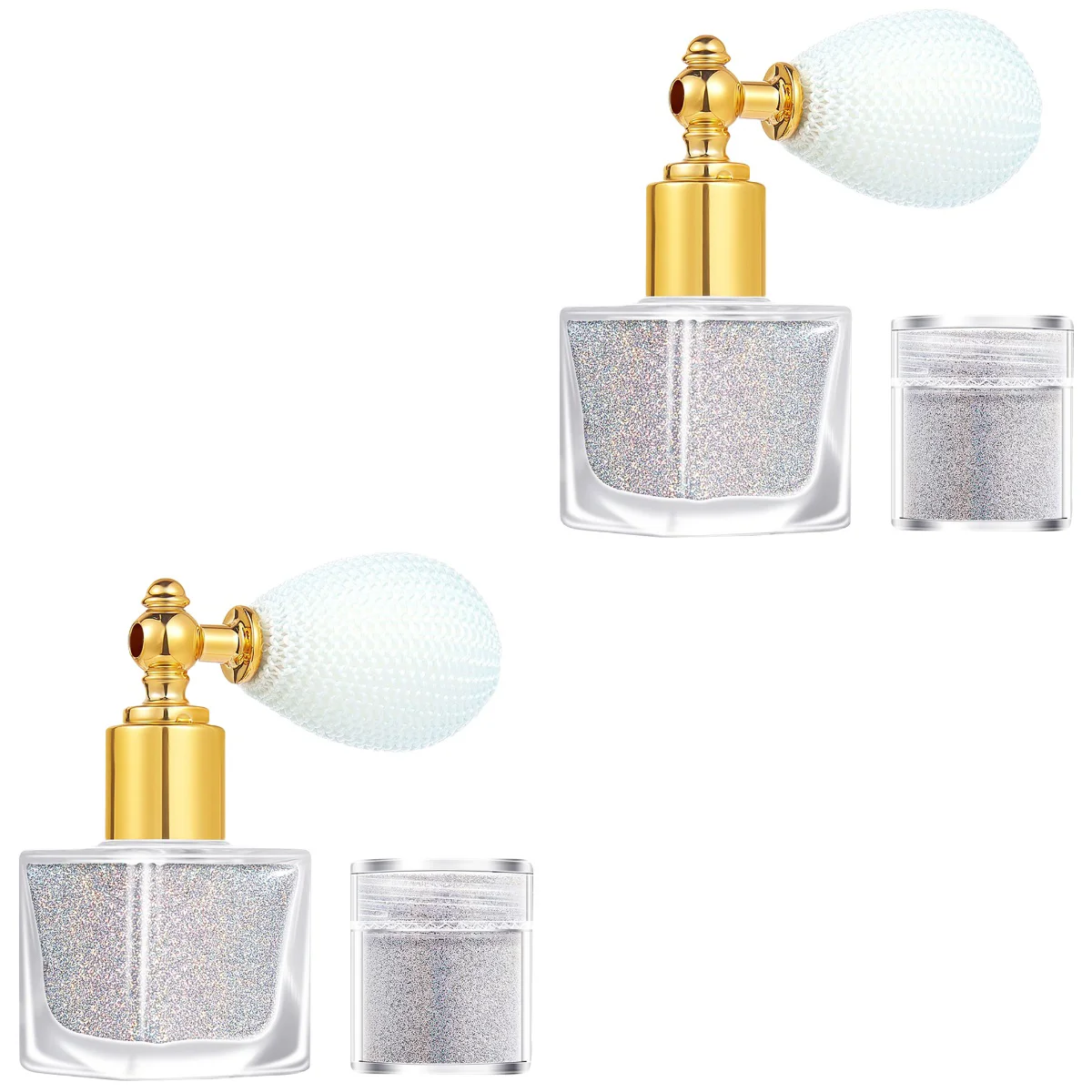 

2 Sets Highlighter Powder Glitter Spray Make Glitter Spray for Hair And Body
