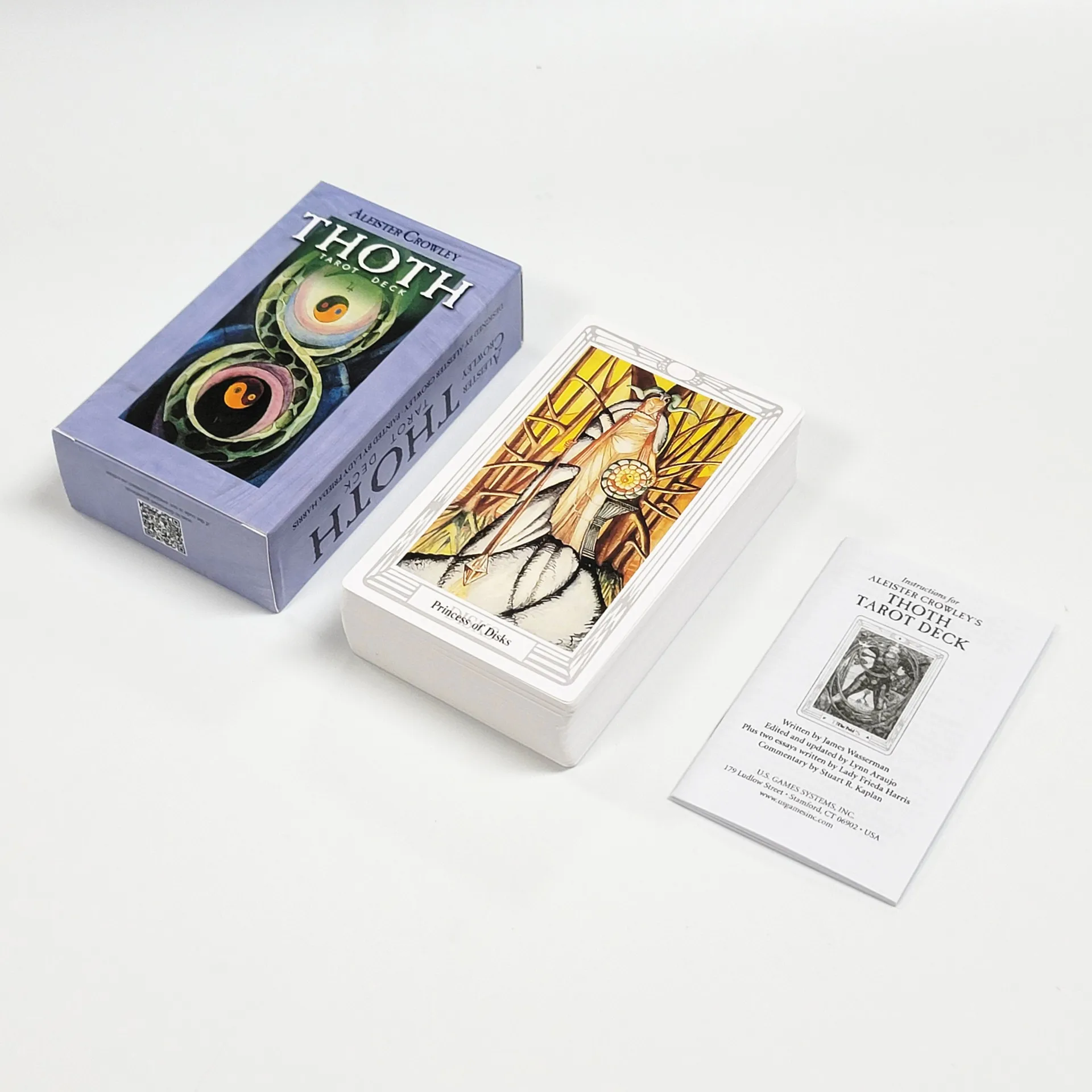 

Large Tarot Cards Deck 12x7cm Tapo Thoth Tarot 78 Cards with Paper Guide Book Divination Fate Board Games Playing For Party