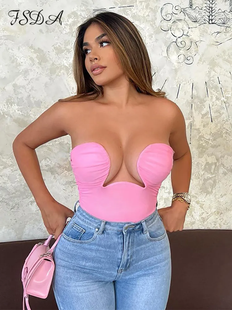 

Корсет женский летний без бретелек с открытой спиной и открытыми плечами