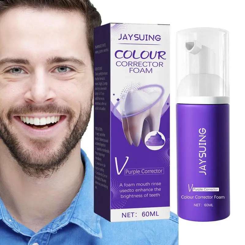 

Teeth Color Corrector Purple 60ml Stain Removal Toothpaste Non-invasive Brightening Tooth Care Teeth Whitener Tooth Paste