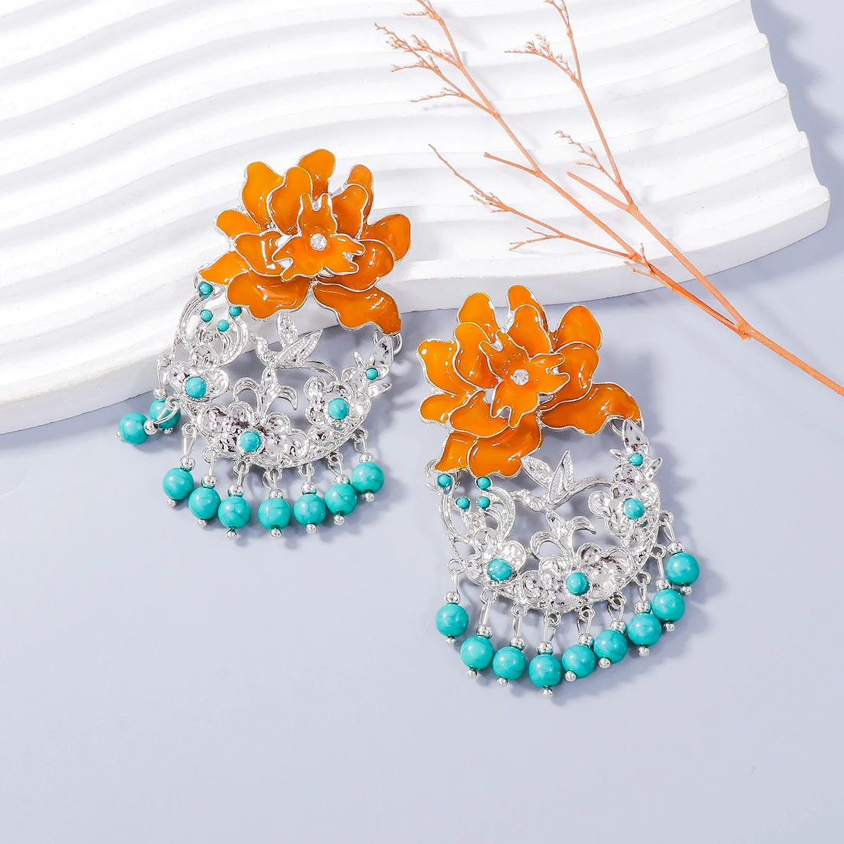 Винтажные серьги ZAA в индийском этническом стиле ювелирные изделия для женщин