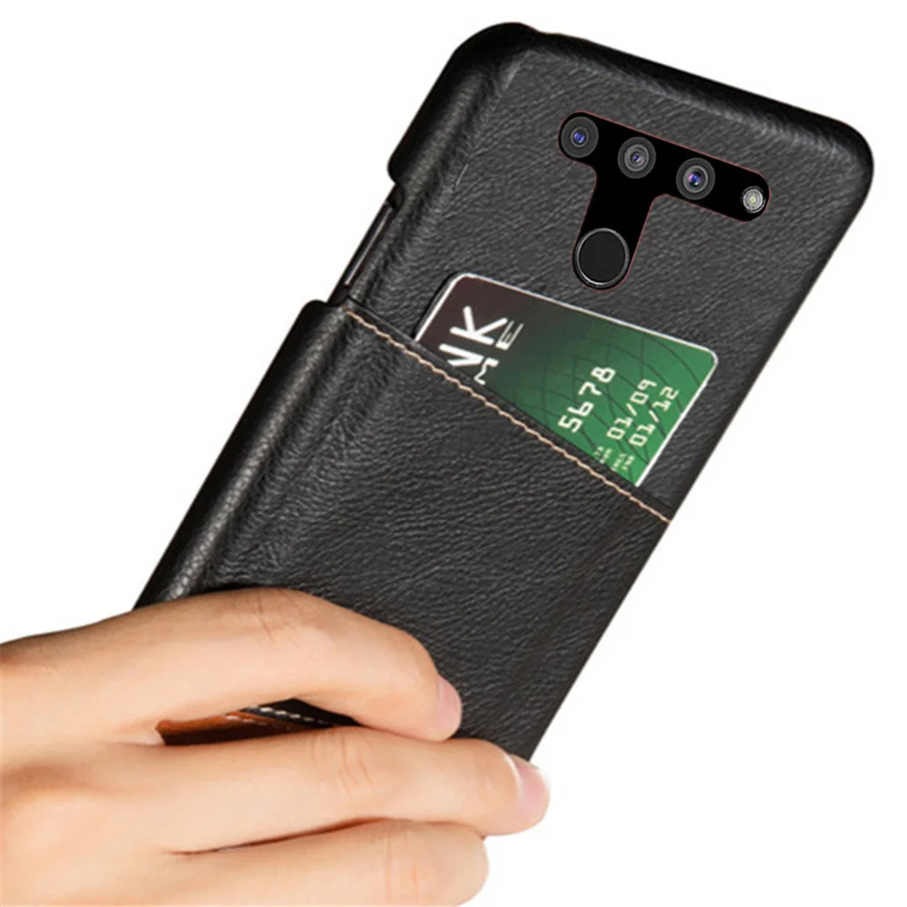 

Wallet Case Card Slot Holder Mixed Splice PU Leather Case For LG V50 G8 G7 ThinQ V30 Coque Card Slots Cover For LG G6 V 30 V50