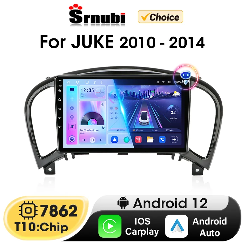 Srnubi Android 12 Carplay Автомобильный радиоприемник для Nissan Juke YF15 2010 2011 2012 2013 2014