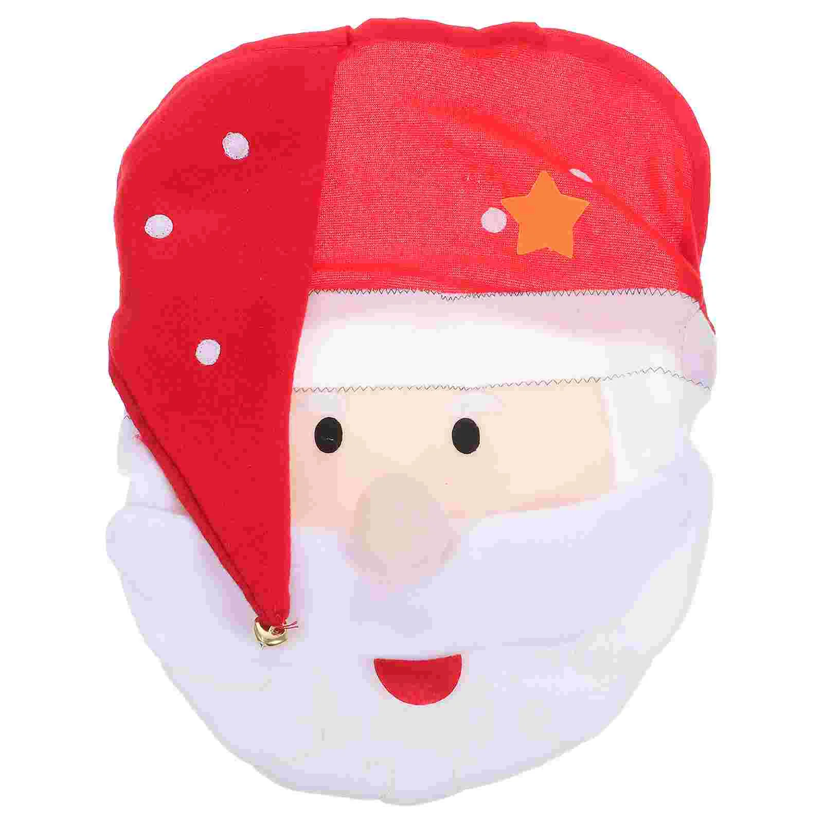 

Toilet Cover Christmas Bathroom Santa Seat Decorations Lid Claus Ornament Mat Decorative Decoration Tank Floor Decor Home Pad
