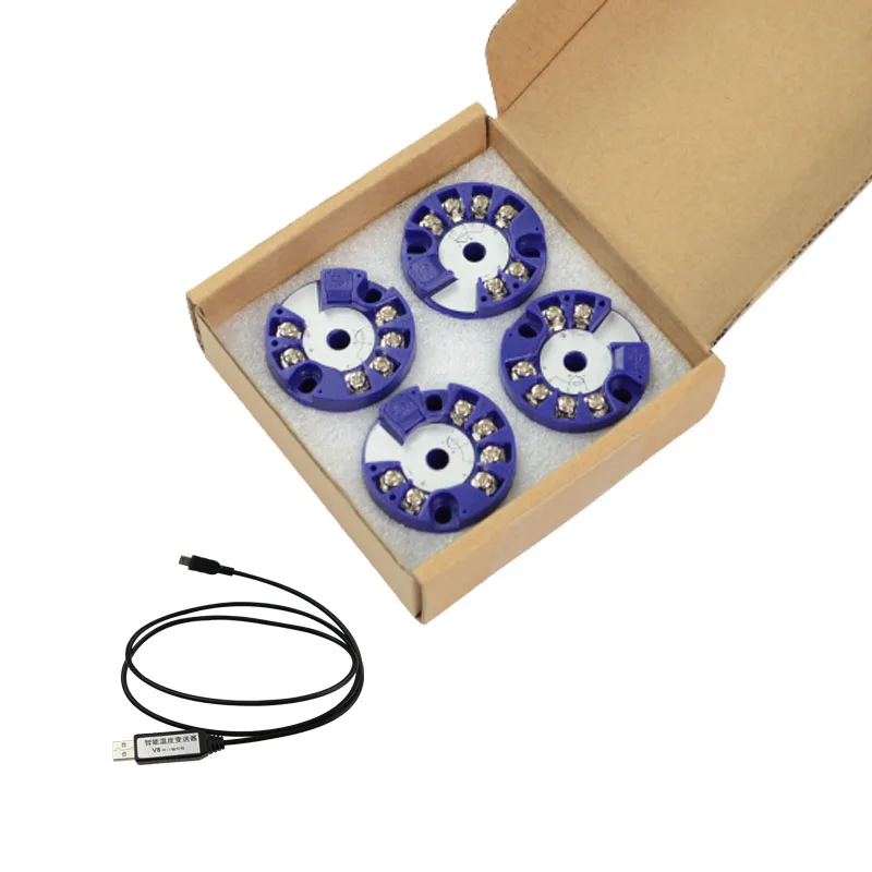 Умный температурный передатчик 4-20 мА с RTD PT100 и головкой термопары для рекордера