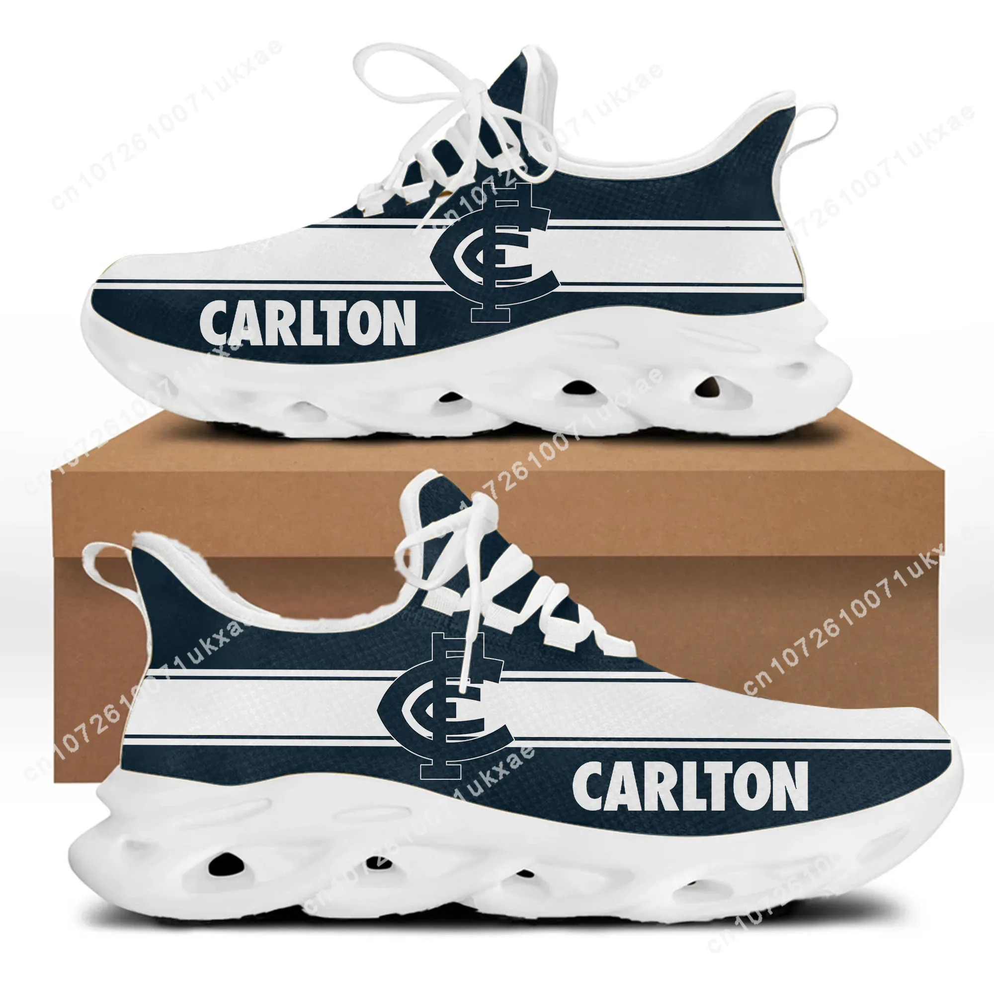 

Carlton Blues Australian Football Flats Sneakers Mens Womens Sports Running Shoes High Quality DIY Sneaker customization Shoe