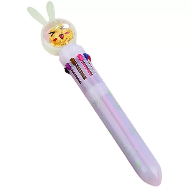 

10-in-1 Multicolor Ballpoint Pen 10 Colors Ballpoint Pens Cute Cartoon Retractable Ballpoint Pens School Office Supply