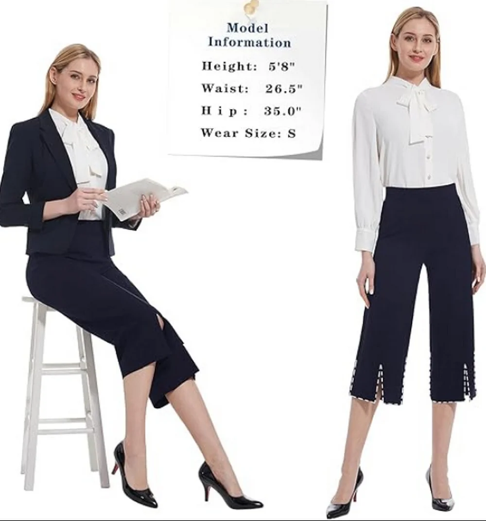 Брюки-Капри с широкими штанинами карманами