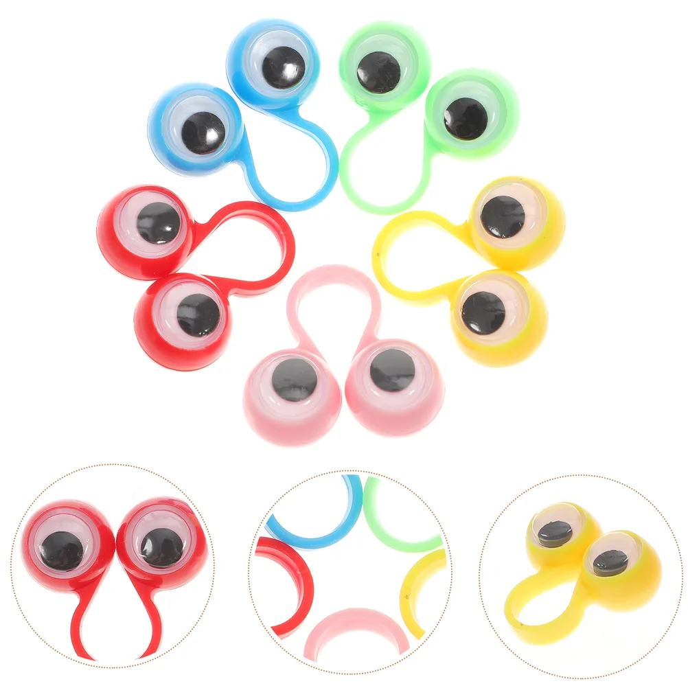 

30 Pcs Eye Ring Interesting Children Plaything Puzzle Toys Puppet Educational Kids Plastic Eyeball Rings Finger puppets