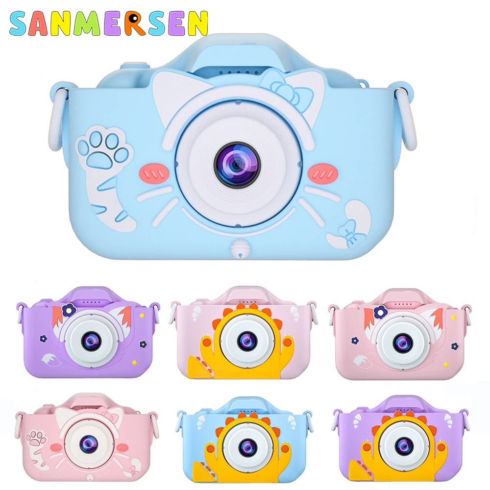 

Kids Camera Cartoon Digital 20MP HD Mini Fun Camera Toys Dual Photography Video Outdoor Educational Toys for Children Gifts