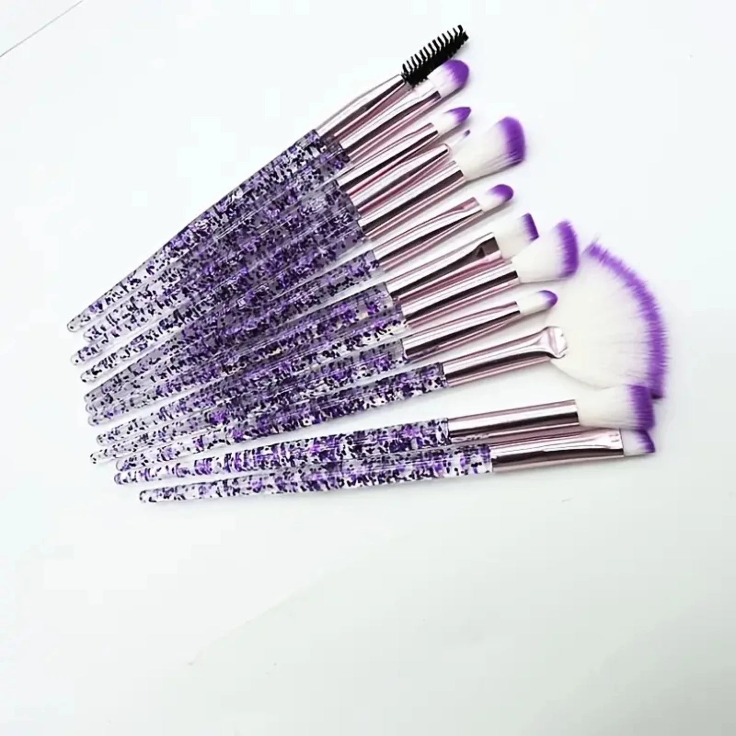 Crystal Handle Makeup Brushes Set 12pcs Professional Large Loose Face High Quality Brush Kit for Women Essenti