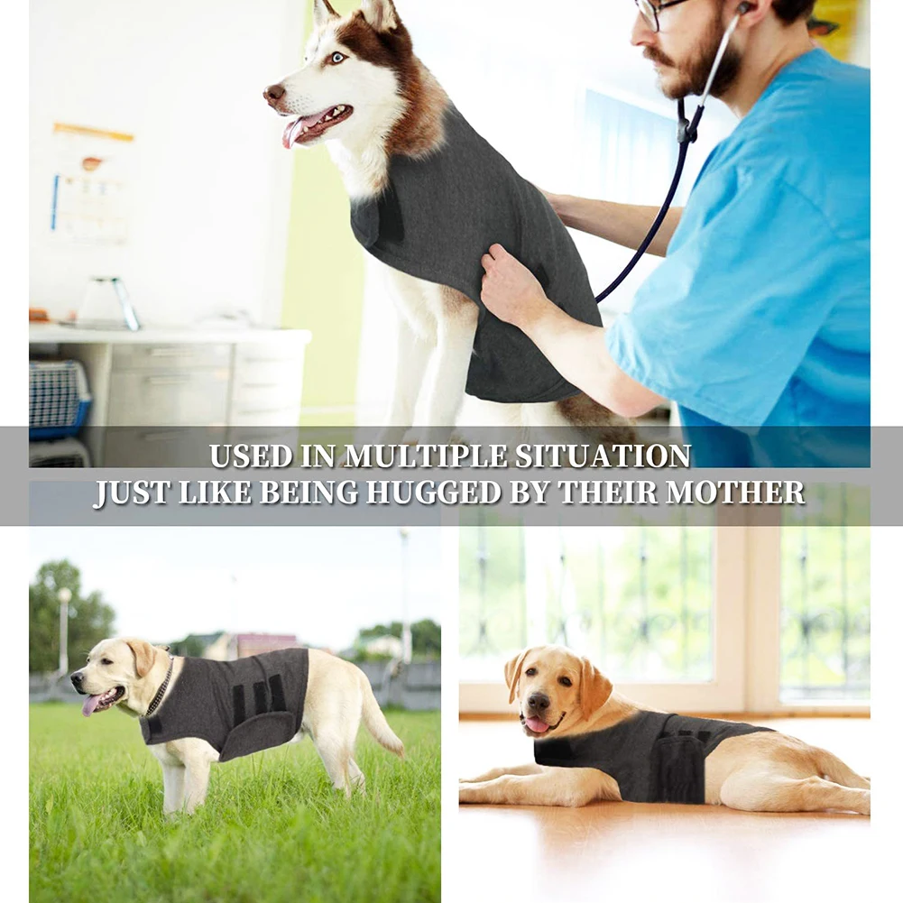 

Товары для домашних животных, успокаивающий жилет, мягкая куртка для снятия стресса для фейерверков, собак, беспокойства, пальто, одежда, щенки грозы грома